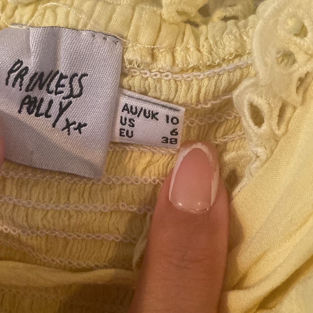 Princess Polly Pink Eyelet Smocked Top - Picture 4 of 6